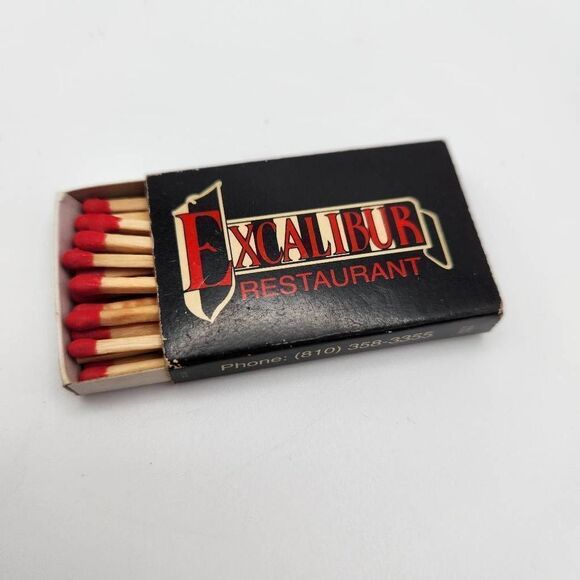 Excalibur Restaurant Vintage Matchbook Southfield Detroit Michigan - Picture 1 of 2